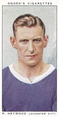 Ogden Cigarette Card. Football Club Captains 1936 #15 R.HEYWOOD Leicester City • £1.50