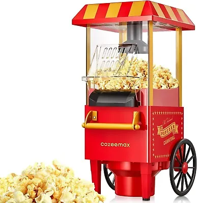 £34.99 • Buy  Cozeemax Popcorn Maker 1200W Hot Air Popper Machine, Healthy & Fat-Free, Easy T