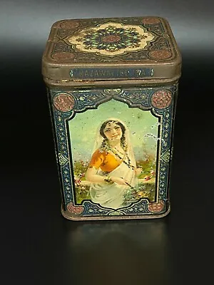 Mazawattee Tea Tin India Princess And Taj Mahal C.1890-1905 • $50