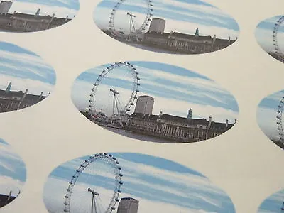 London Eye Oval Seal Labels Stickers For Gift Wrap Envelopes Cards • £2.75