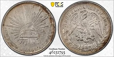 1902-Mo AM KM-409.2 Mexico Peso PCGS AU DETAILS - Bought From Stacks Bowers • $99