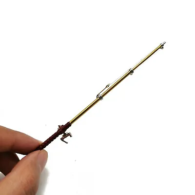 Dollhouse Metal Outdoor Fishing Rod Fishing Pole Miniature Accessories • $9.18