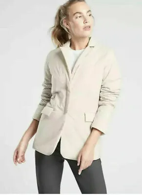 NWT Athleta Evolution Blazer MOONSTONE Puffer Jacket Commuter Coat Ret $148  XS • $49.99