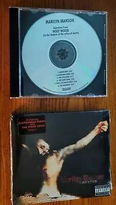 MARILYN MANSON 2 CD LOT Selections From HOLYWOOD Rare PROMO & Holywood UNOPENED • $39.19