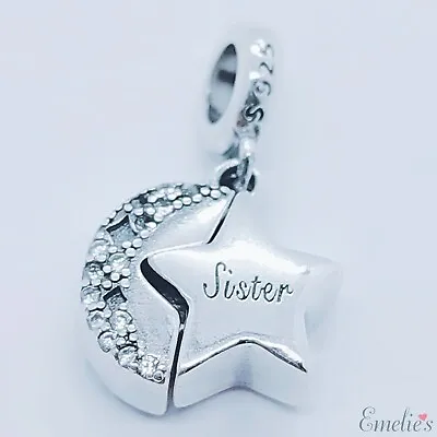 Sister Charm For Charm Bracelet. I Love You To The Moon And Back Charm • £16.50