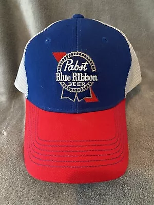 RARE Vintage PABST BLUE RIBBON BEER Snap-Back Mesh TRUCKER BALL CAP...NICE! • $5