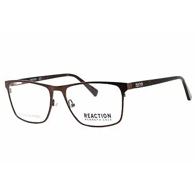 Kenneth Cole Reaction Men's Eyeglasses Matte Dark Brown Metal Frame KC0902 049 • $22.98