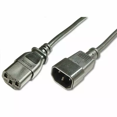 1m Iec Mains Extension Cable - Iec C13 Socket To C14 Plug • £6.99