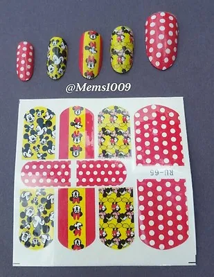 Mickey Mouse Nail Art (water Decals)  Mickey Mouse Nail Wraps! • $2.99