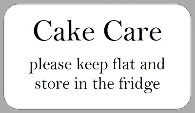 Mini Cake Care Stickers Small Food Storage Instruction Labels • £2.70