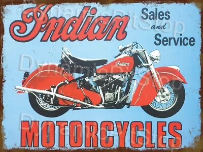 Indian Motorcycle Rustic Tin Metal Sign Australian Made • $39.95