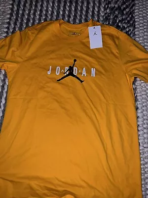NWT Air Jordan Men's Stretch Taxi Yellow T-Shirt Sz S-XXL $40 DM1462-705 • $29.97