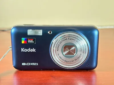 Kodak EasyShare V803 8.0MP Digital Camera 3x Zoom W/ Charger - Blue Tested • $46.99
