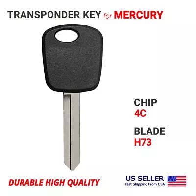 Transponder Key For Ford Mercury H73 Chip 4C H73-PT • $11.75