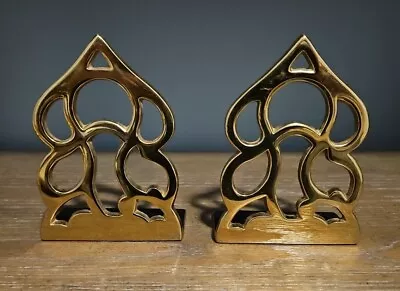 Vintage Monticello Virginia Metalcrafters Solid Brass Bookends 1983  8-21 • $40