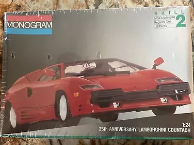 Monogram 25th Anniversary Lamborghini Countach Vintage 1991 1:24 Model Kit • $25