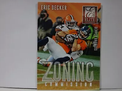 2013 Panini Elite Zoning Commission Silver Eric Decker #12 • $1