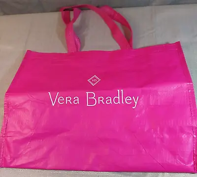 Vera Bradley Pink Shopping Bag Tote Gift Bag Reusable Eco Friendly Recycled  • $17.77