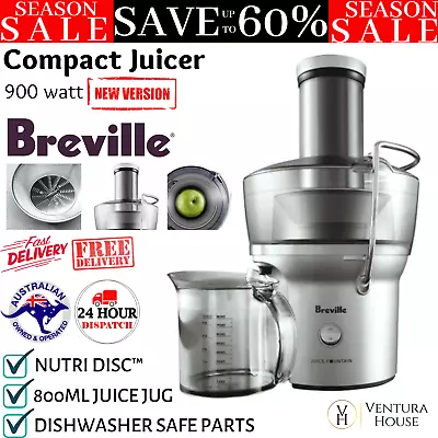 Breville Juicer Fountain NEW Portable Juice Extractor Citrus Orange Fruit Press  • $143.93