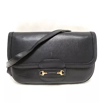 Vintage Gucci Crossbody Bag  Black Leather 3811424 • $11