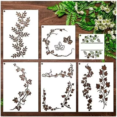 Large Leaf Vine Stencils For Painting On Walls Wood Canvas Fabric Leaves Pain... • $21.14