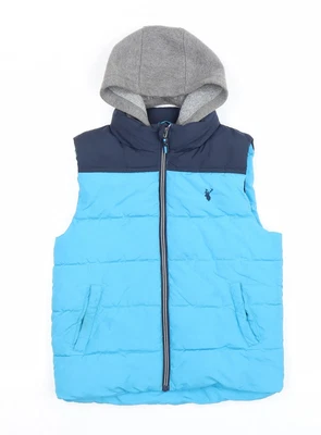 Blue Zoo Boys Blue Gilet Waistcoat Size 8-9 Years Zip • £4.50