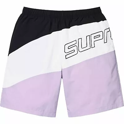 Supreme Curve Nylon Shorts - Light Purple - Size XLarge - SS24 New Authentic • $205