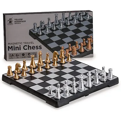 Travel Magnetic Chess Mini-Set (6.3 ) - Compact Folding Board Game • $14.95