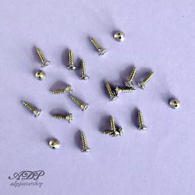 20 Screw Pickguard Format Gibson 25 X 10 MM Sg Screws Chrome • $14.52