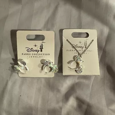 Disney Parks Earrings And Necklace Minnie Mouse Ears NEW • $22