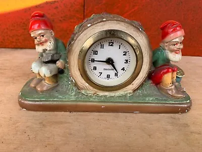 Vintage MERCEDES Made In Germany Wind Up Clock In Ireland Terratex Base  • $60