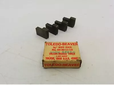 VINTAGE TOLEDO BEAVER PIPE DIES 3/8  No. 00 30-11-12 NIB • $21.95