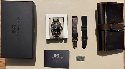 MITCH MASON Chronicle Stunning Field Automatic Watch Black BOXED With PAPERS • £349