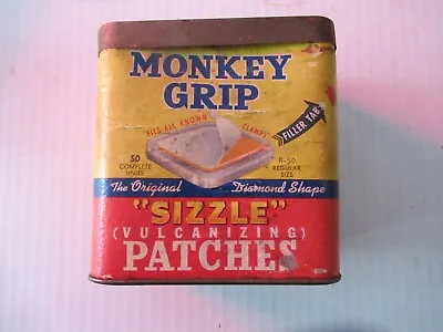 Vintage Monkey Grip  Sizzle  Patches Cardboard Can • $7