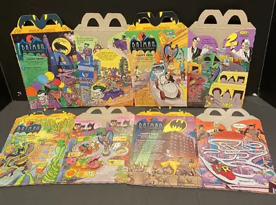 Batman Animated Mcdonalds Happy Meal Boxes Only 1990s Vtg Lot Of 4 Unused 1992 • $19.99
