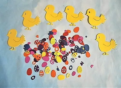 Die Cut Card Topper Easter Chick X 6 And Mini Easter Eggs X 114 Bright Colours • £1.20