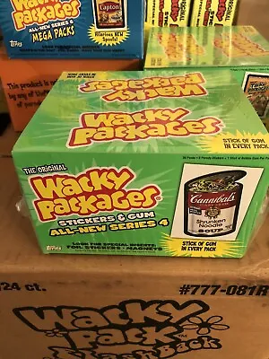 THE ORIGINAL WACKY PACKAGES ALL NEW SERIES 4 TOPPS - SEALED BOX Of 36 PACKS • $55.99