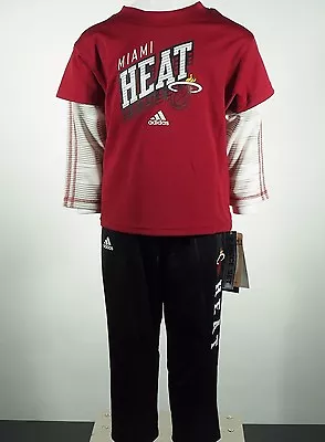 Miami Heat Adidas NBA Long Sleeve Shirt & Pants Combo Set New With Tags • $29.99