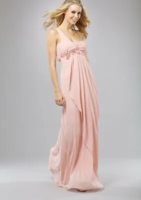 LM BY Mignon Collection Blush Pink Silk Chiffon MATERNITY Bridesmaid/ Mob Gown  • $99