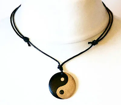 Yin Yang Necklace Mens Necklace Wooden Yin Yang Pendant For A Man Dad Gifts • £12.99