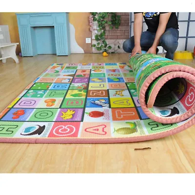 200x180cm Play Mat 2 Sided Baby Kids Crawling Educational Soft Foam Game Carpet • £18.99