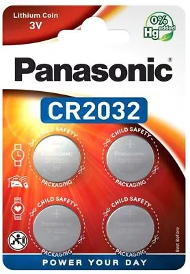 Panasonic CR2032 3V Lithium Coin Cell Battery - Pack Of 4 Batteries • $6.99
