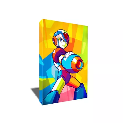 Nintendo MEGA MAN X Poster Abstract Wpap Pop Art On CANVAS Wall Art • $36