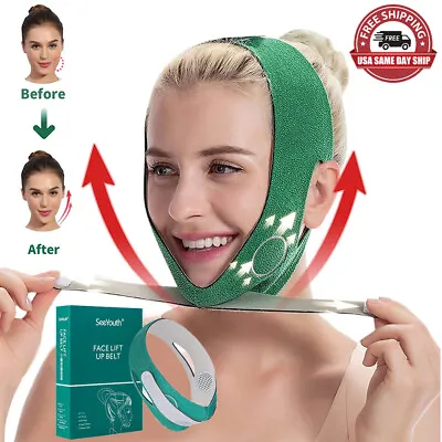 $14.99 • Buy V Line Face Slimming Double Chin Reducer Lifting Belt Anti-Aging Wrinkle Chin Up