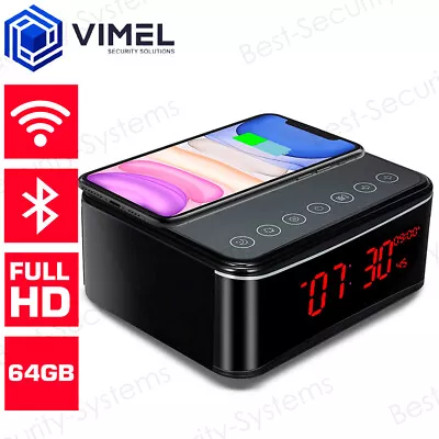 $275 • Buy WIFI Security Alarm Camera 64GB Wireless Charging Station Spy Hidden