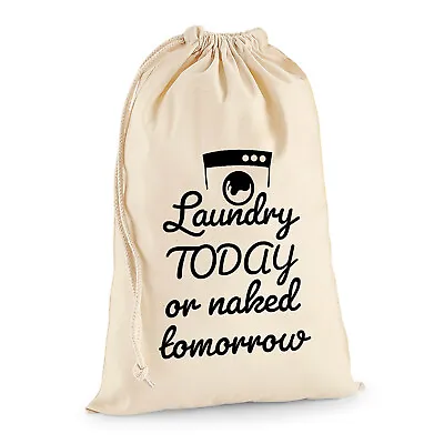 £13.14 • Buy Cotton Drawstring XL Heavy Duty Fabric Bag Laundry & Storage Linen Organizer