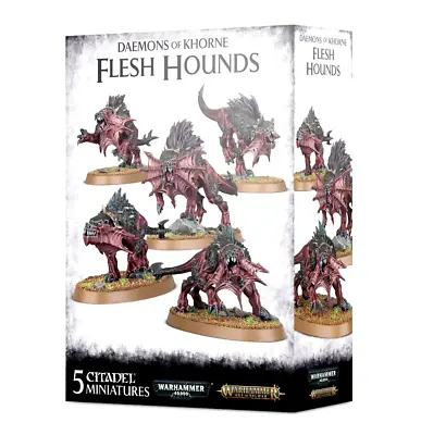 Flesh Hounds Of Khorne NO BOX Chaos Daemons Warhammer 40K Sigmar Combat Patrol • $30.88