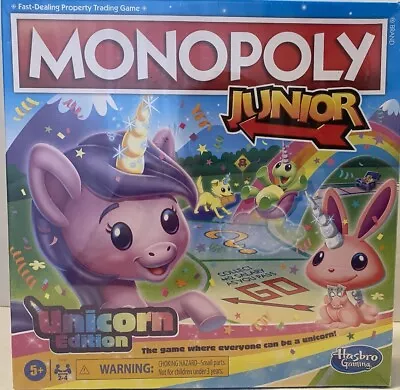 Hasbro NIB Sealed Monopoly Jr. Unicorn Edition  • $21.95