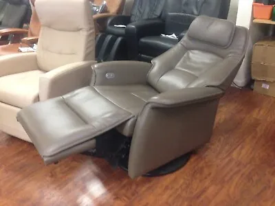 $2695 • Buy Fjords Stockholm Swing Relaxer Power Electric Recliner Chair LRG Safari Leather