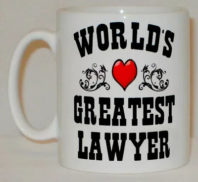 World's Greatest Lawyer Mug Can Personalise Great Solicitor Barrister Legal Gift • £10.99